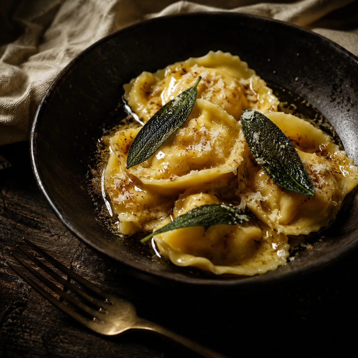 Tortelloni s ricottou a šalviovým maslom
